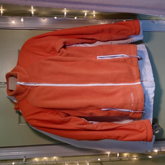 Women's Columbia Sportswear Interchange waterproof breathable white orange coat - Picture 4 of 14